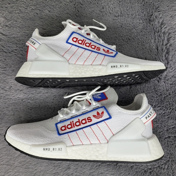 Adidas NMD R1 V2 White Logo Patch Men's Shoes - Picture 5 of 7